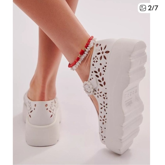 Melissa Kick Off Lace Platform Jelly Shoes Size 10 US 41/42 EU Black Mary Jane - Picture 12 of 14